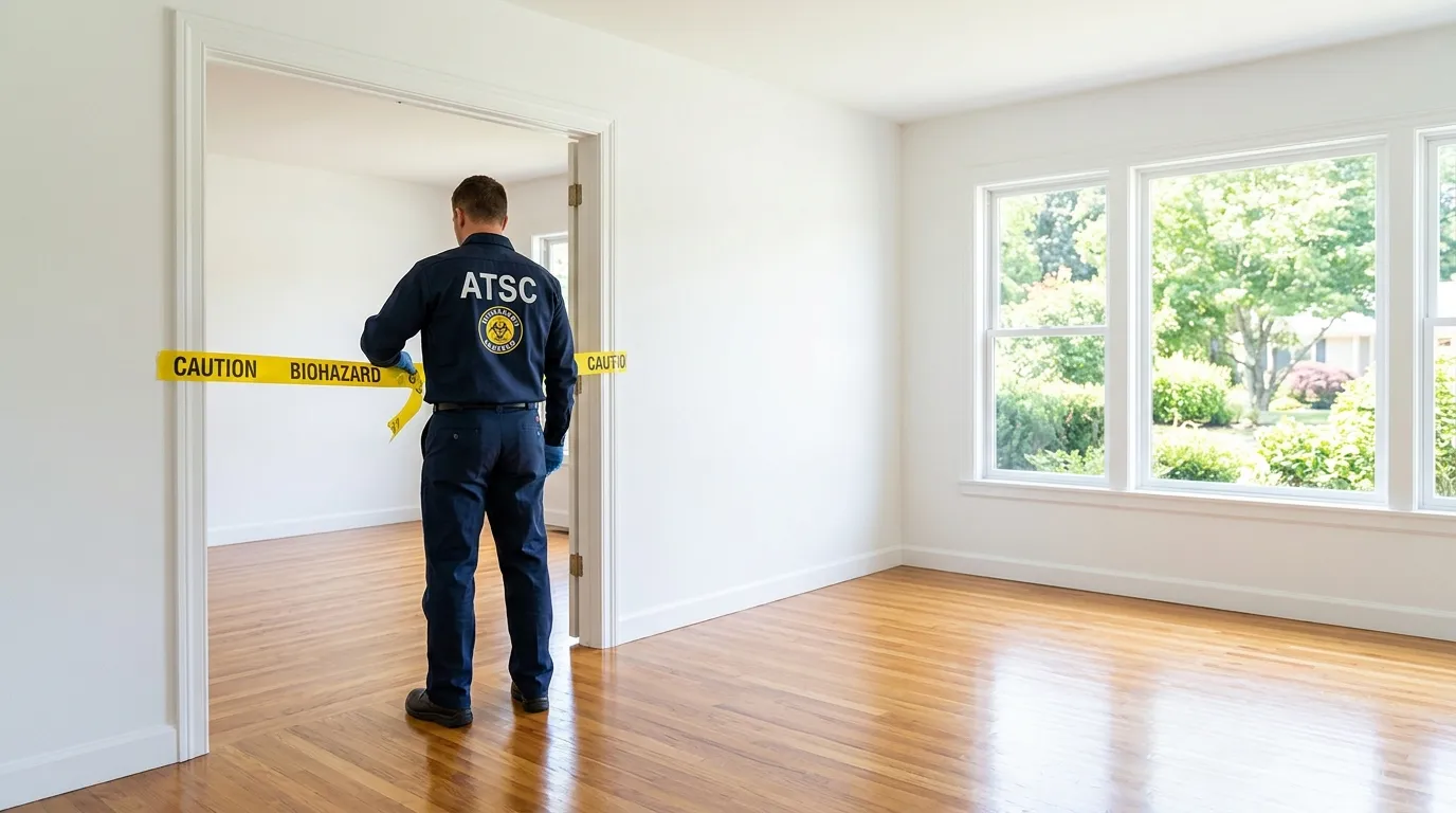 Certified biohazard cleanup crew performing Decomposition Cleanup in Ravenna
